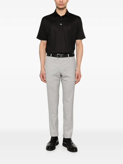 buttoned wool polo shirt