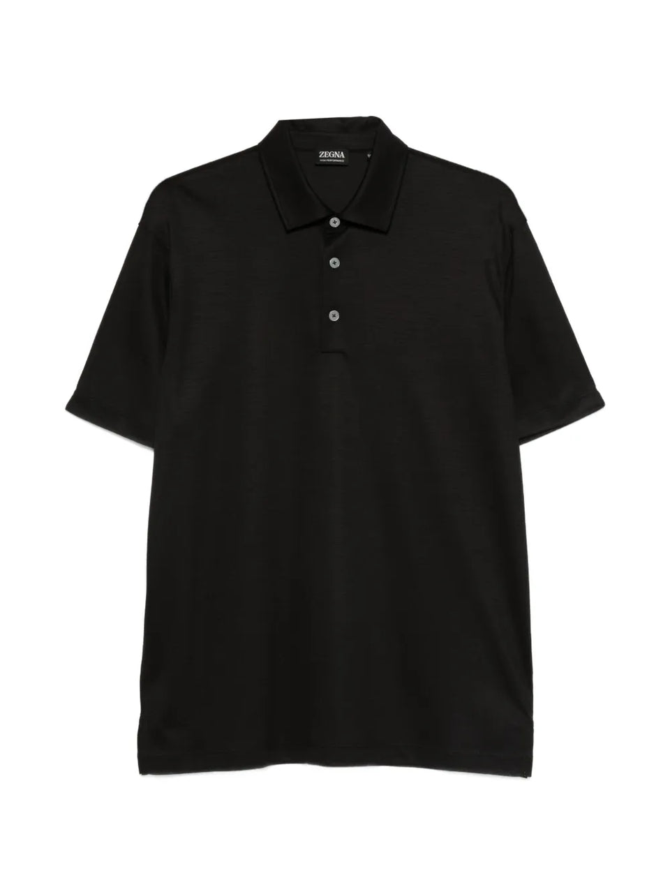 buttoned wool polo shirt