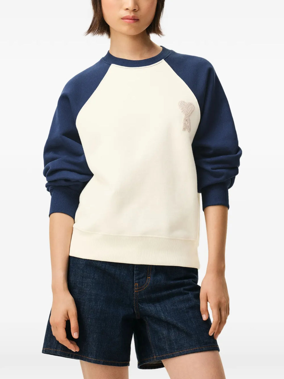 Ami De Coeur knitted-patch sweatshirt