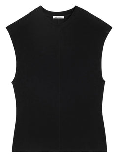 zigzag stitching sleeveless vest