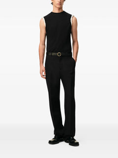 zigzag stitching sleeveless vest