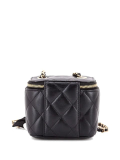 Camellia Bow Vanity Case with Chain Quilted Lambskin Mini crossbody bag