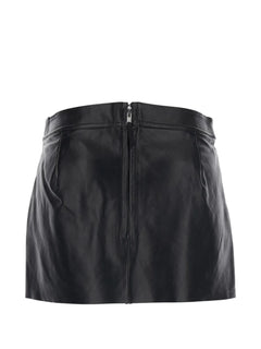 Fog rear-zip mini skirt