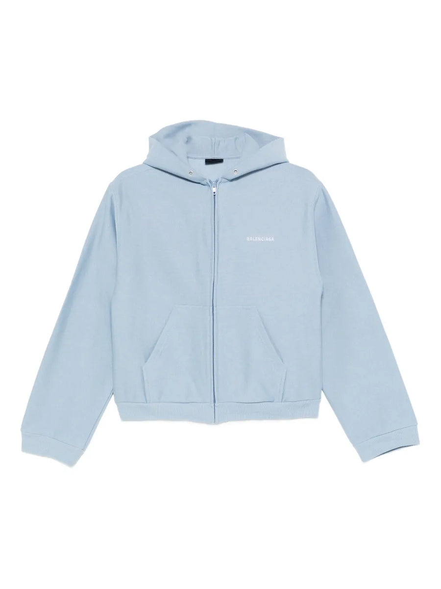zip-up cotton Hoodie