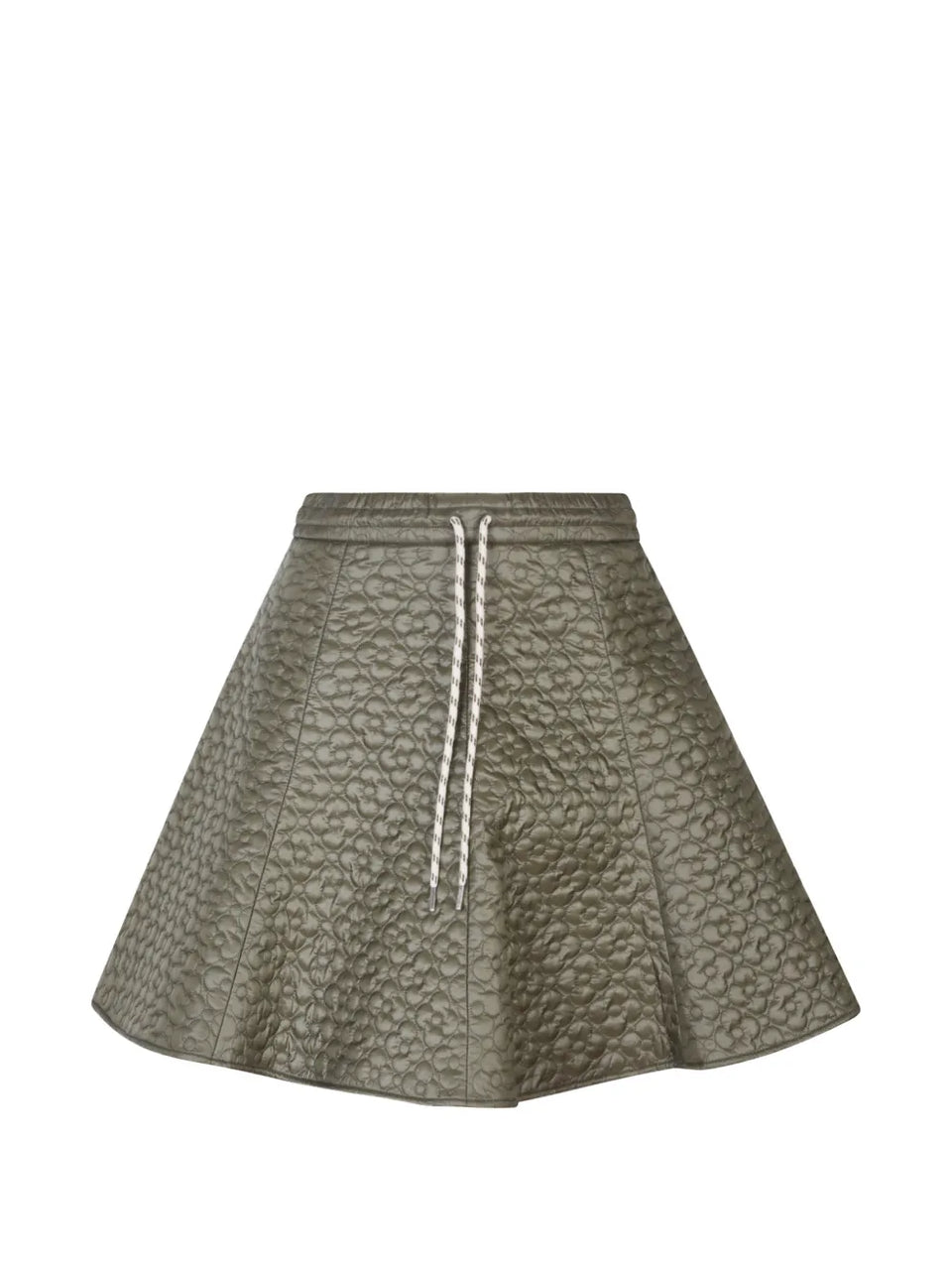 floral-quilted mini skirt