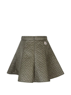 floral-quilted mini skirt