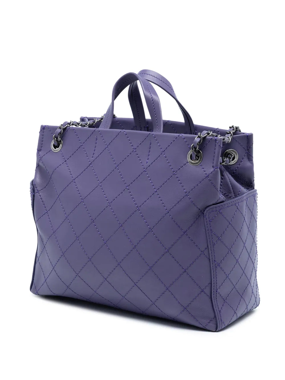 2014-2015 Medium CC Quilted Calfskin Pocket Tote satchel
