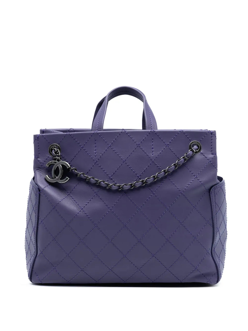 2014-2015 Medium CC Quilted Calfskin Pocket Tote satchel