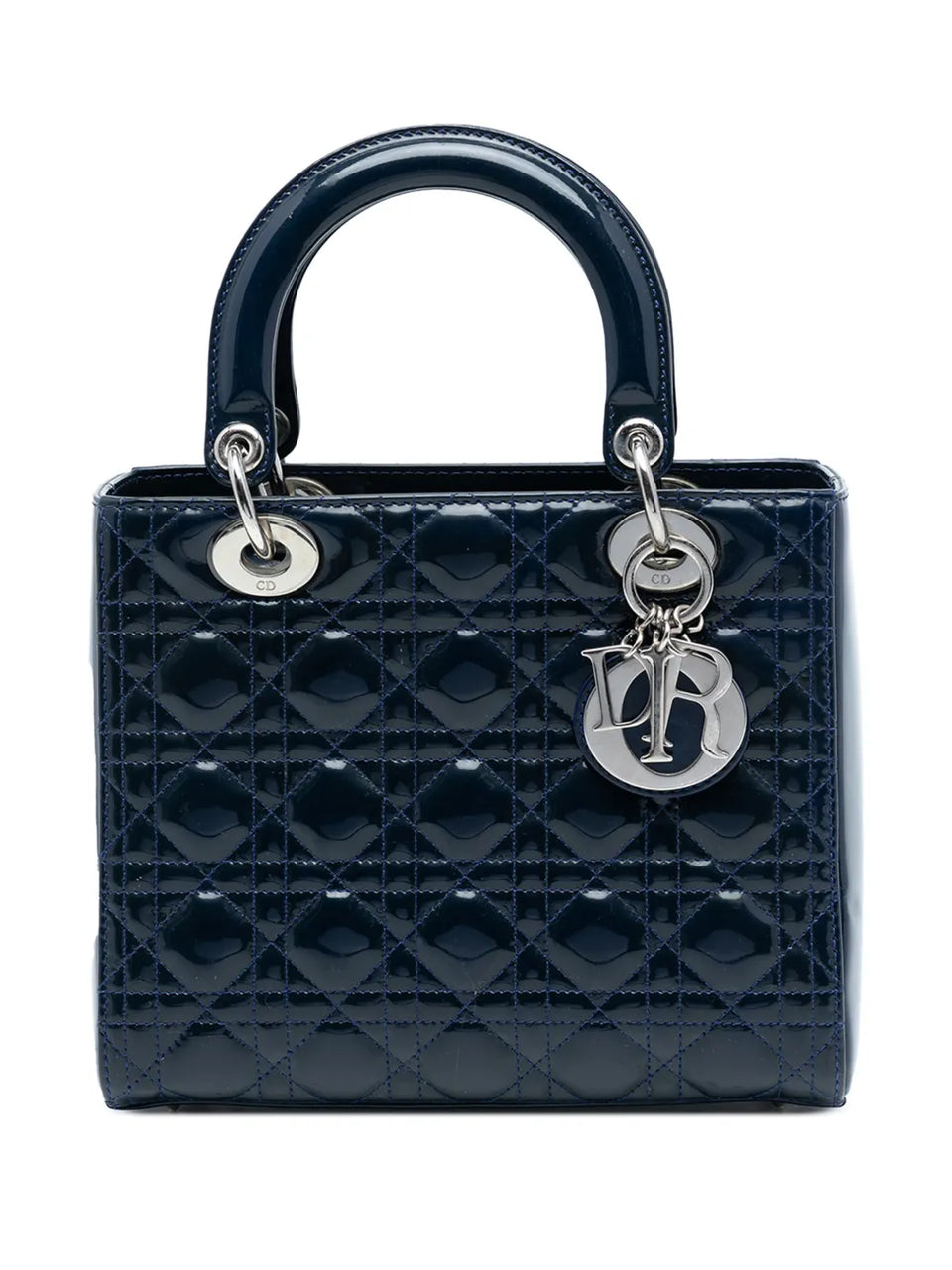 2013 Medium Patent Cannage Lady Dior satchel