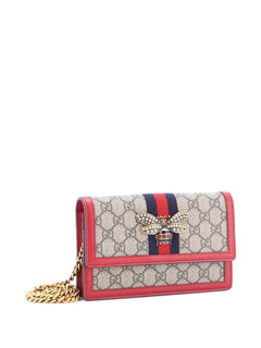 Queen Margaret Chain Wallet GG Coated Canvas Mini crossbody bag