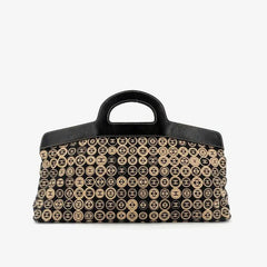 JS003 - CHANEL Navy Cotton Handbag