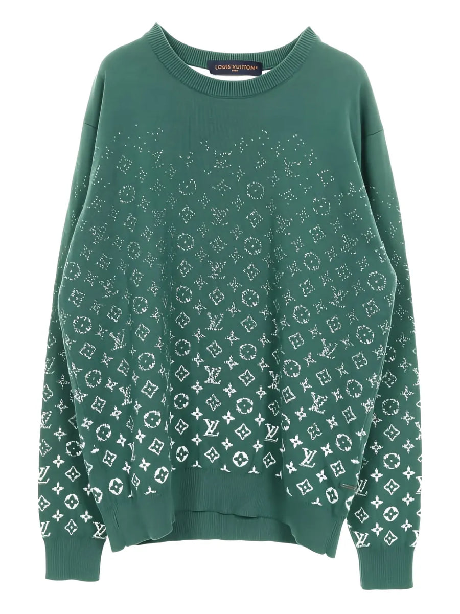 monogram knit cotton top