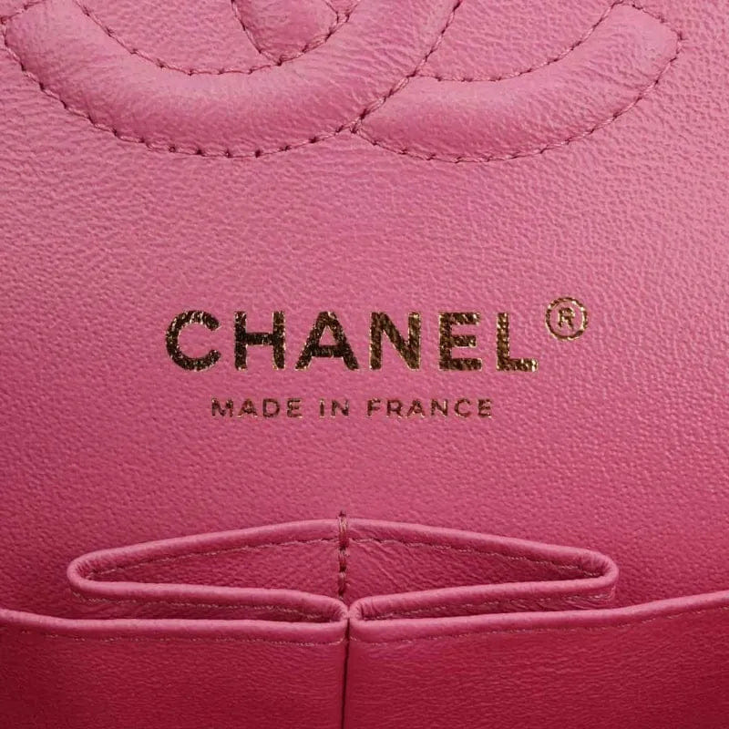 JQ922 - CHANEL Pink Caviar 23cm Double Flap Bag