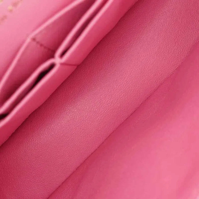 JQ922 - CHANEL Pink Caviar 23cm Double Flap Bag