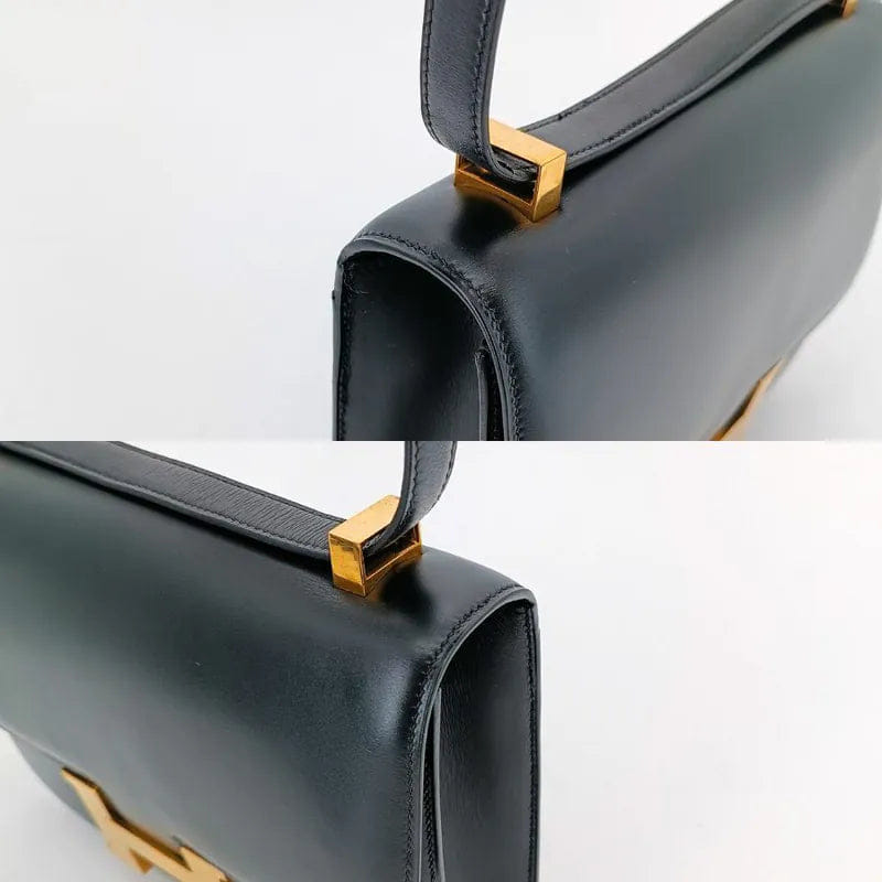 JT490 - HERMES Black x GHW Box Constance 23