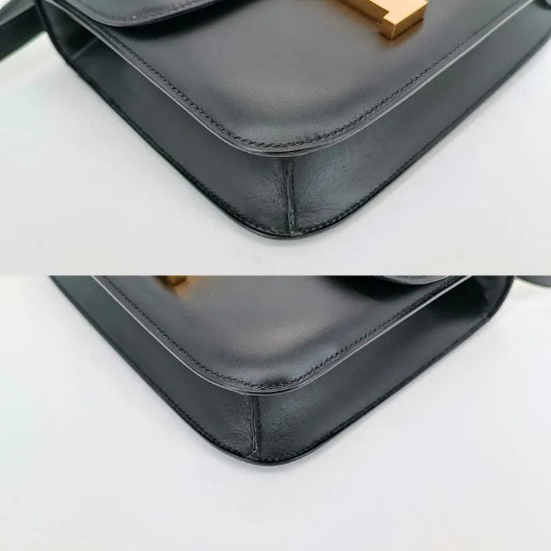 JT490 - HERMES Black x GHW Box Constance 23