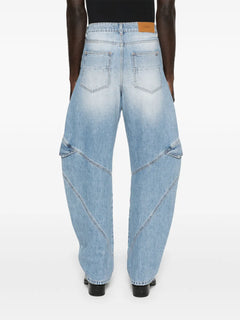 blue cargo jeans