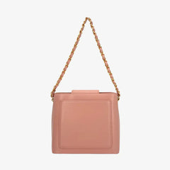 C648 - CHANEL Vintage Pink Lambskin Handbag