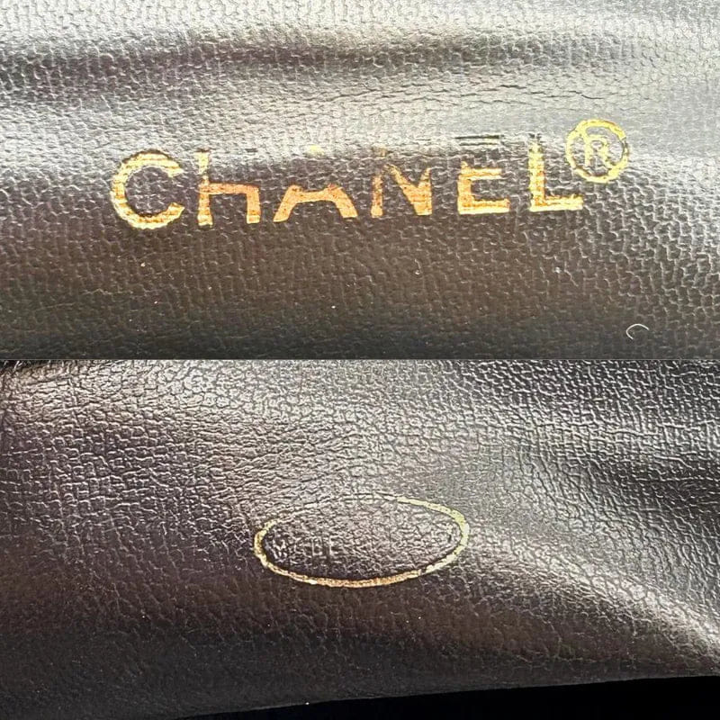 RC861 - CHANEL Vintage Black Caviar Leather Flap Backpack