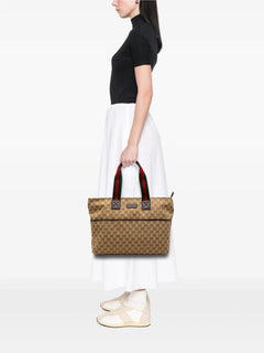 2000-2015 GG Canvas Web tote bag