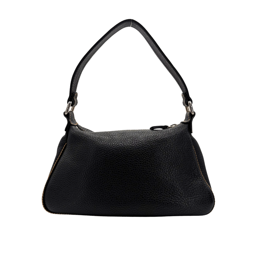 JAH226 - CHANEL Vintage Black Caviar Leather Handbag
