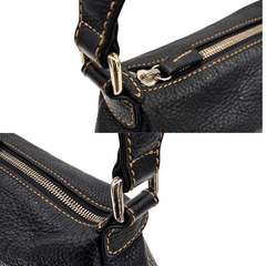JAH226 - CHANEL Vintage Black Caviar Leather Handbag