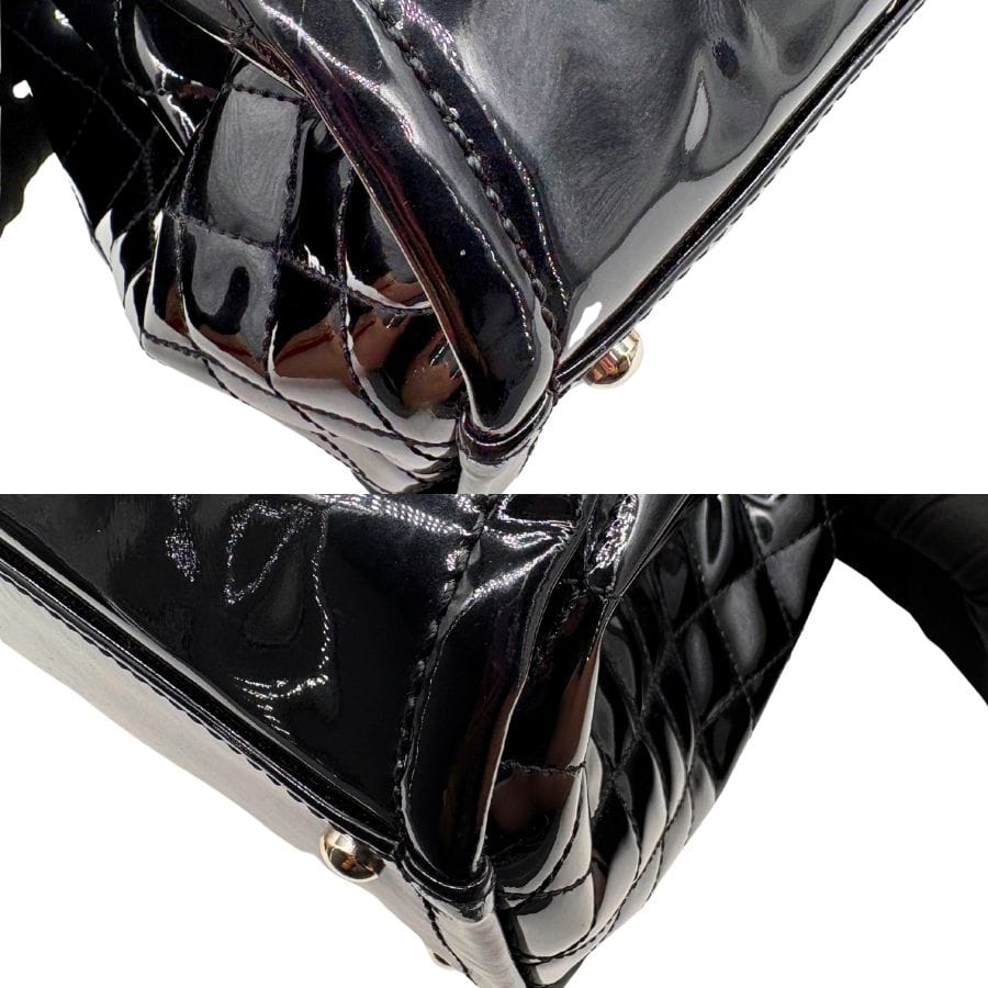 CS065 - CHANEL Black Patent Leather Tote Bag
