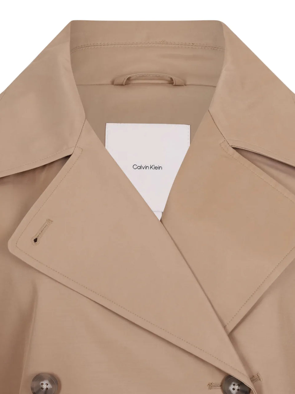 double-breasted belted trench coat