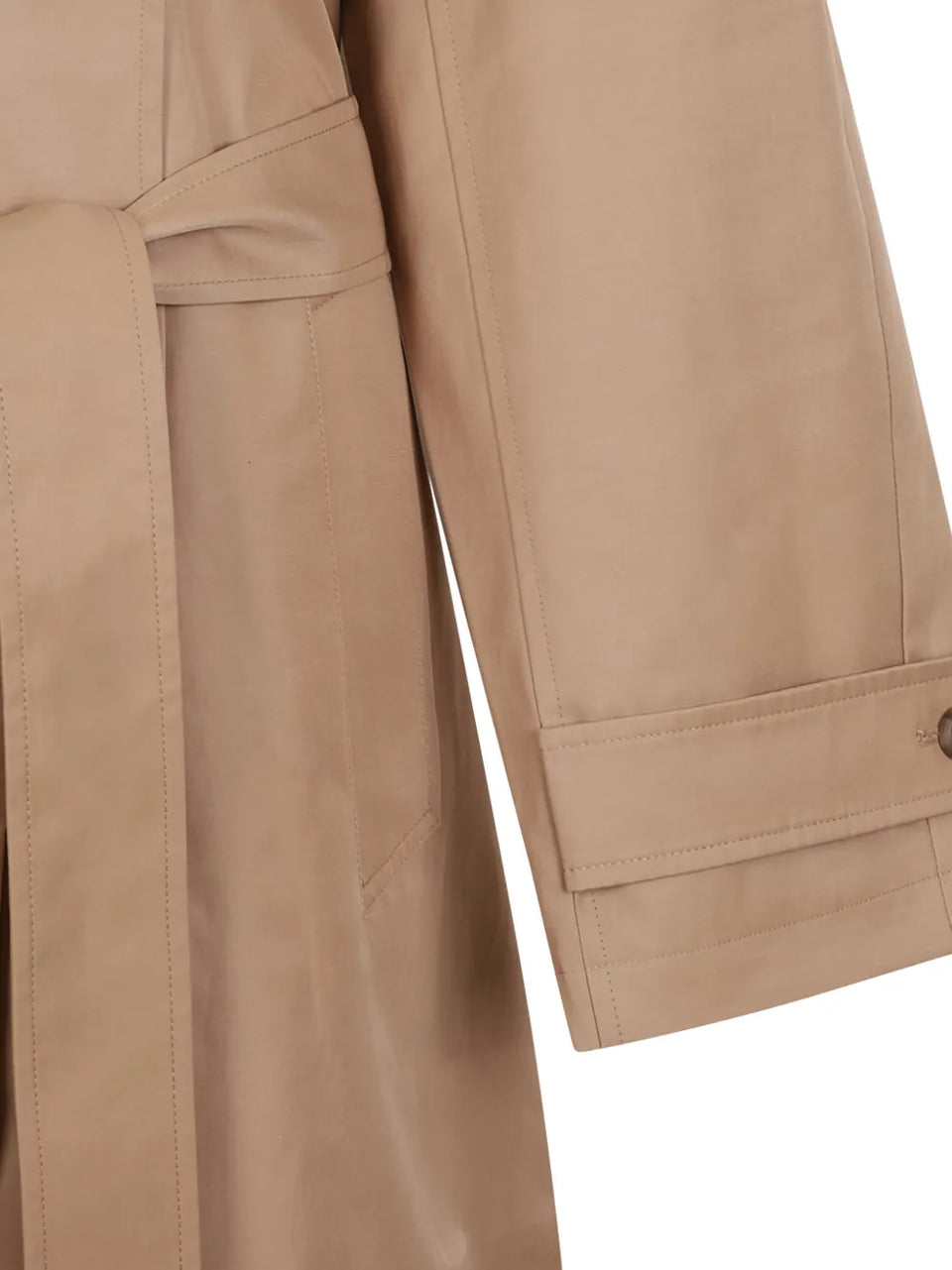 double-breasted belted trench coat