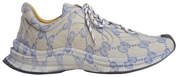 Gucci Run Sneaker Beige Blue Monogram