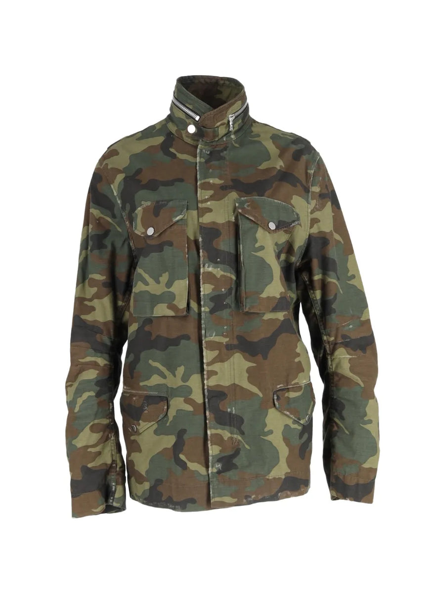 M-65 camouflage-print chest-pocket jacket