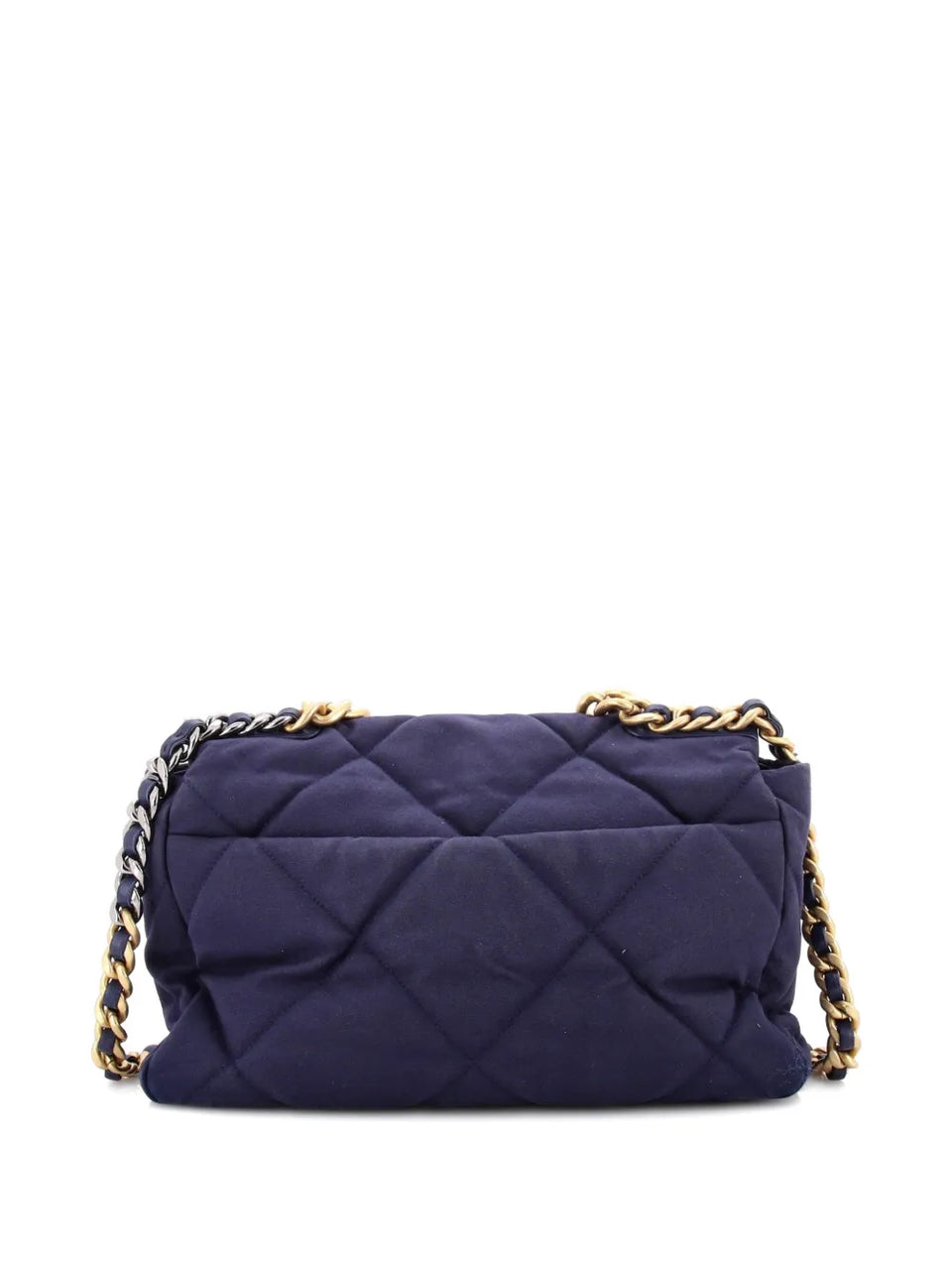 19 Flap Bag Quilted Canvas Large shoulder bag