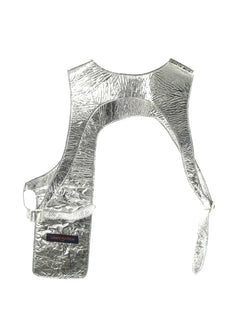 10s mid-layer asymmetrical leather vest