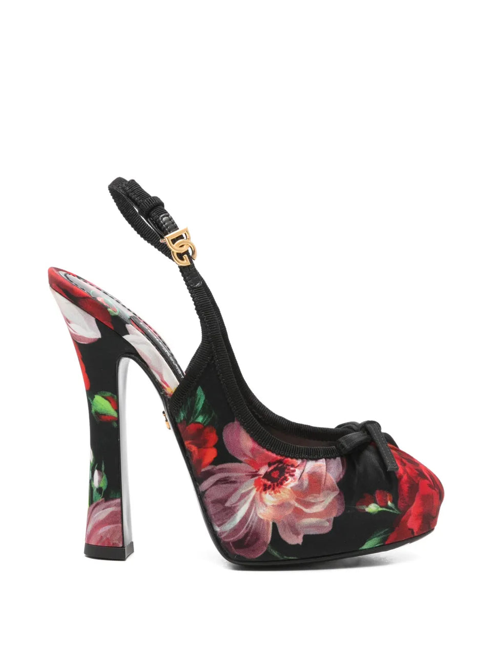 floral-print pumps