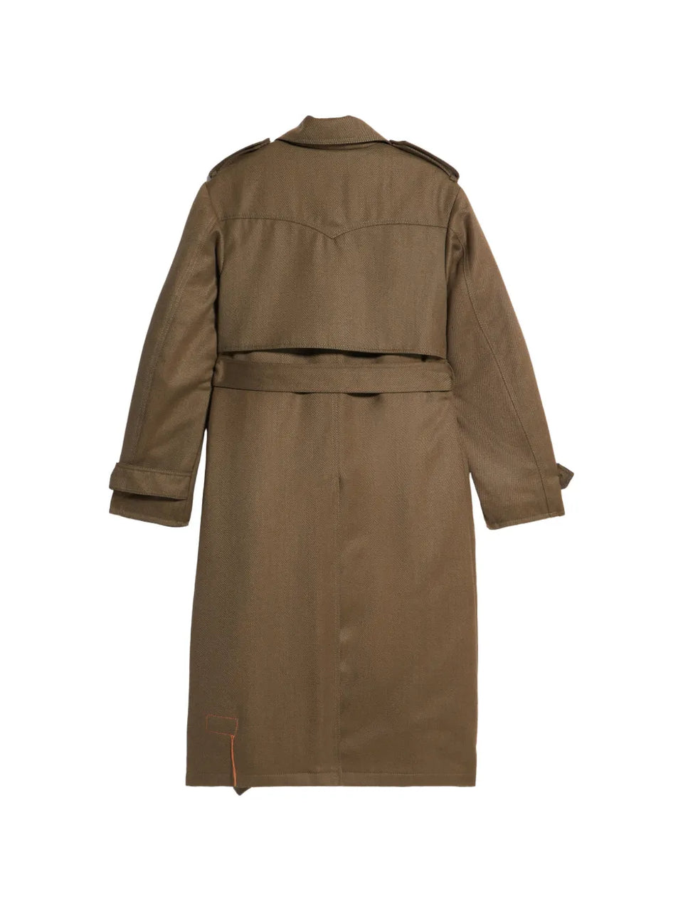 double-breasted belted trench coat