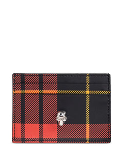 tartan skull cardholder