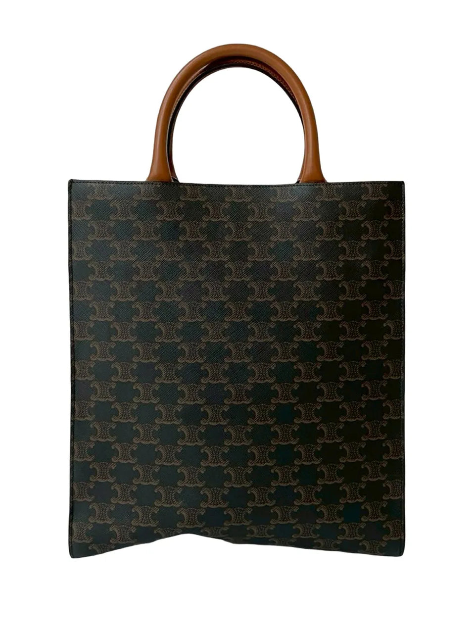 2021 Small Triomphe Coated Canvas Vertical Cabas Tote satchel