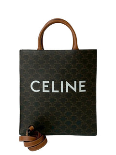 2021 Small Triomphe Coated Canvas Vertical Cabas Tote satchel