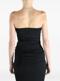 ruched-effect tube top