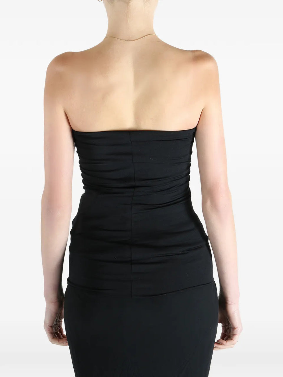 ruched-effect tube top