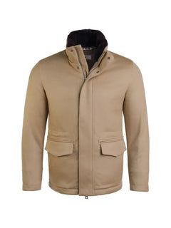 fur-collar cashmere jacket