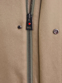 fur-collar cashmere jacket