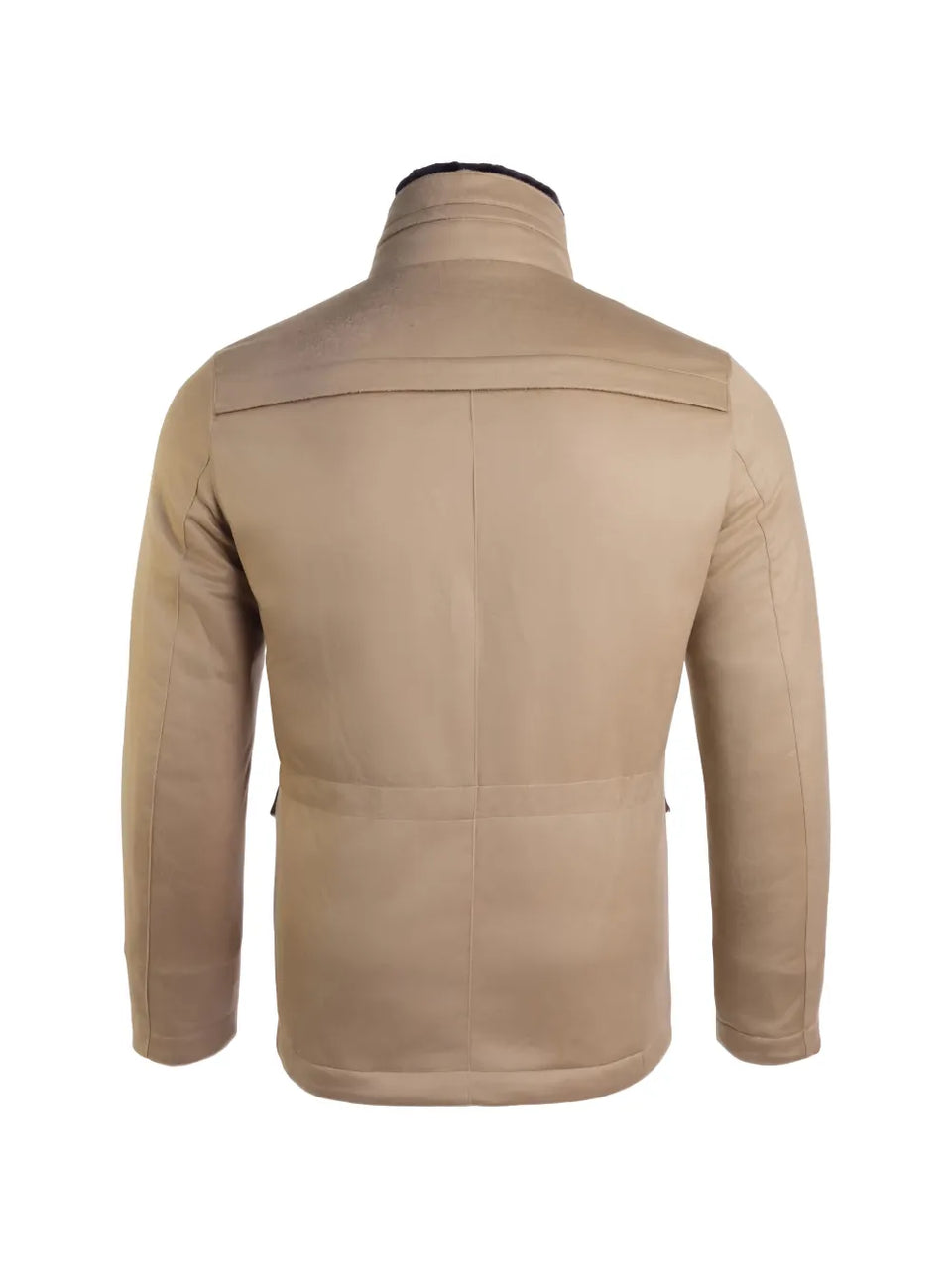 fur-collar cashmere jacket