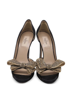 2023 D'Orsay bow peep-toe pumps