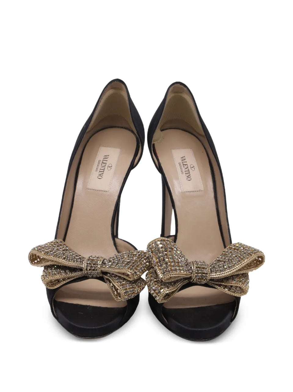 2023 D'Orsay bow peep-toe pumps