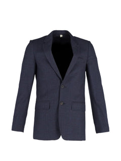 checked single-breasted blazer