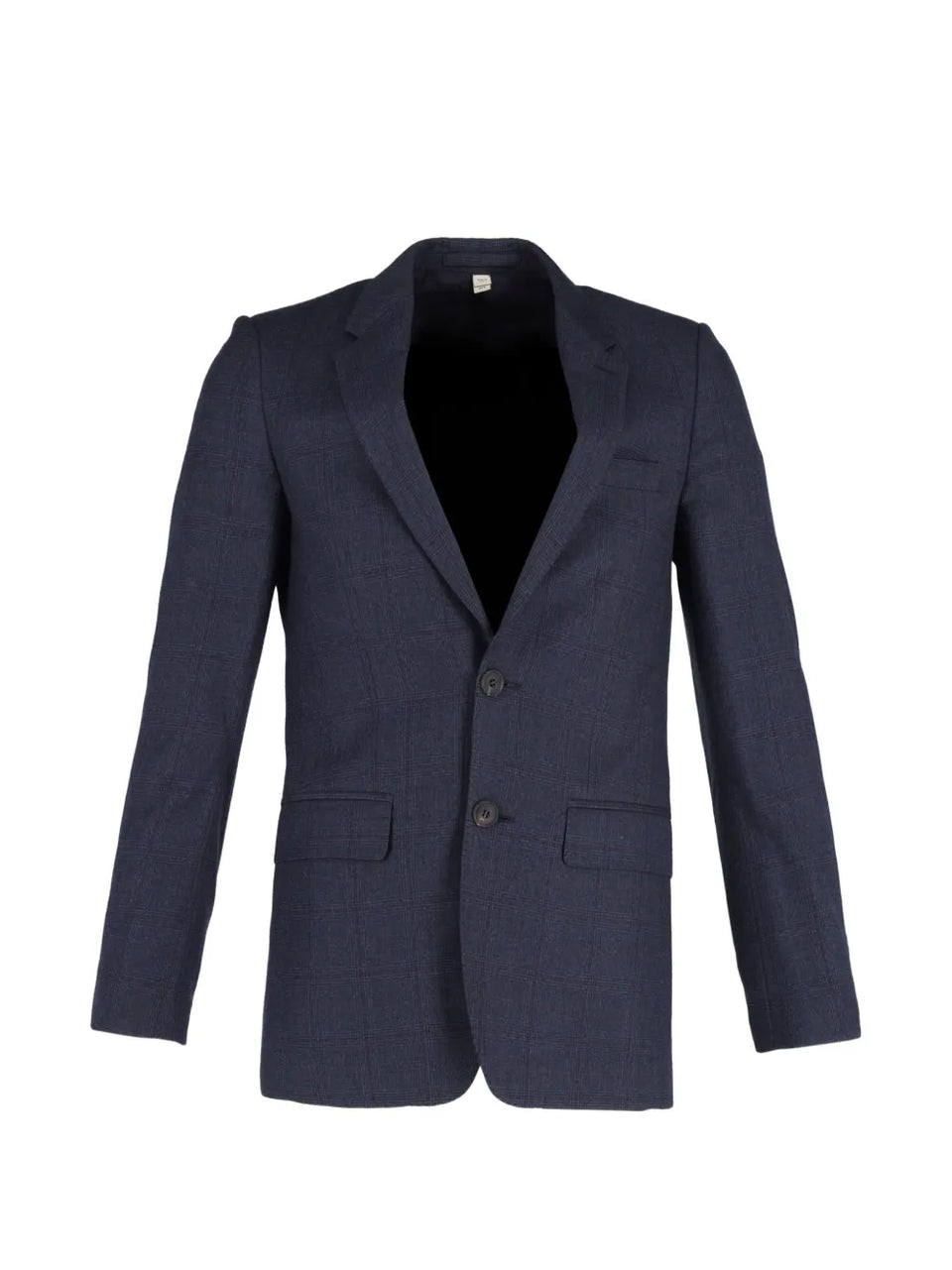 checked single-breasted blazer