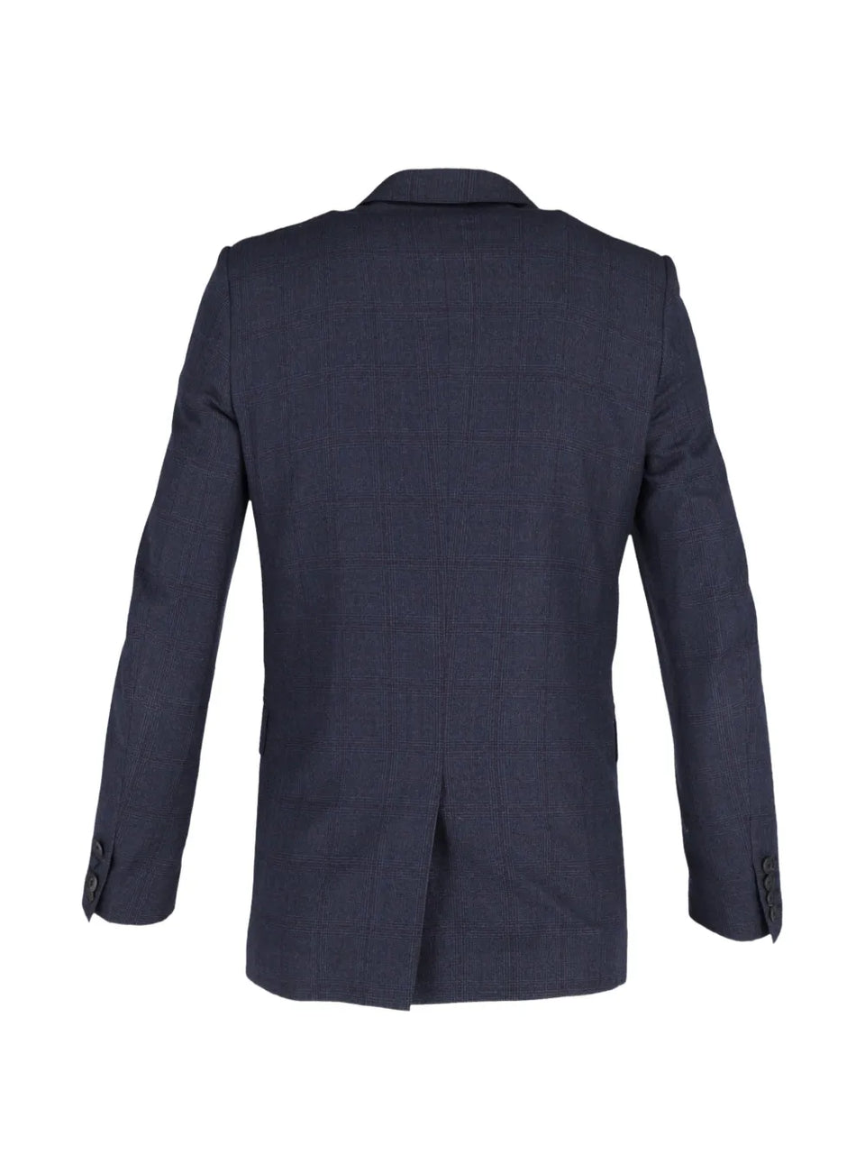 checked single-breasted blazer