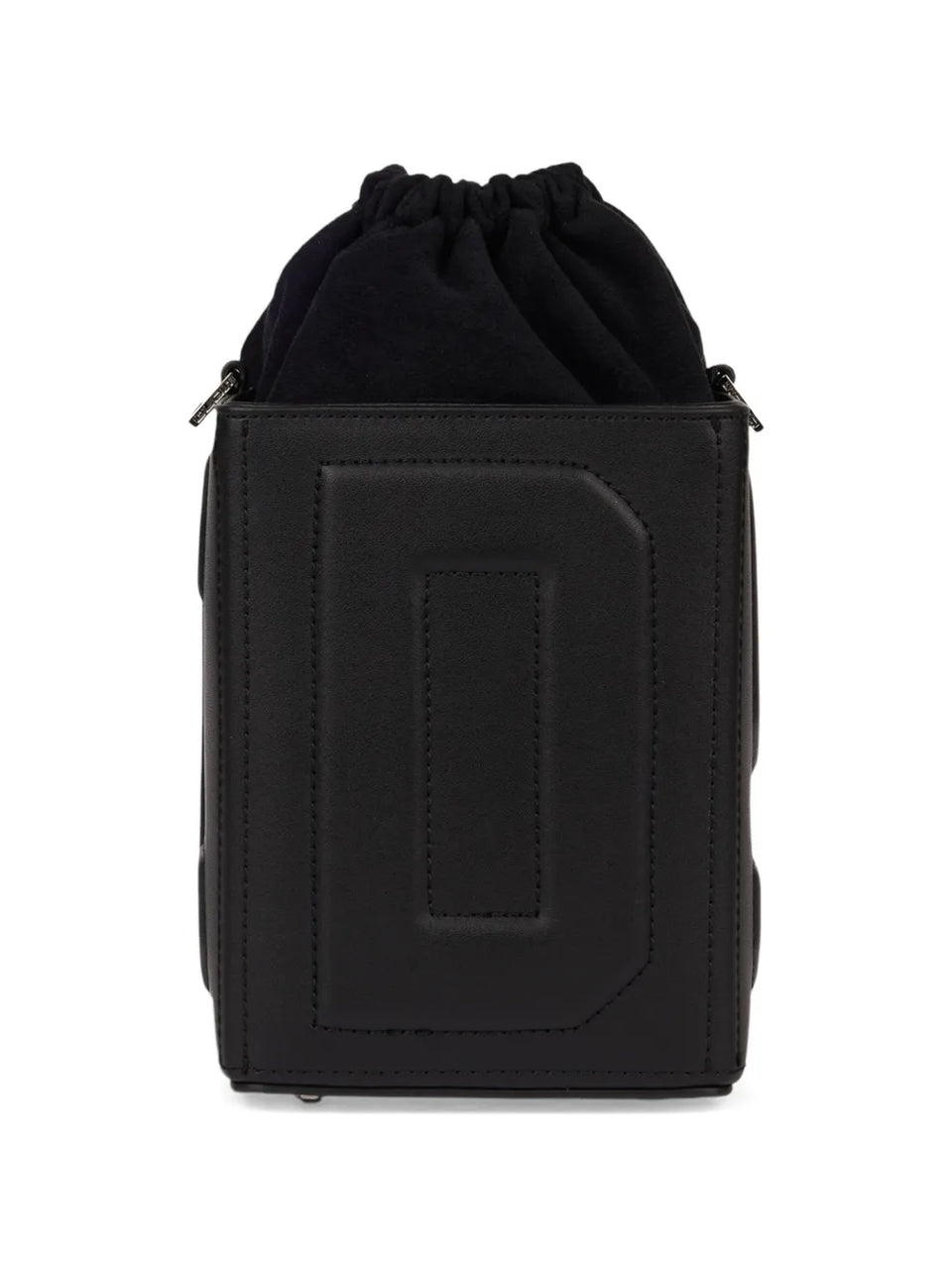 logo-embossed shoulder bag