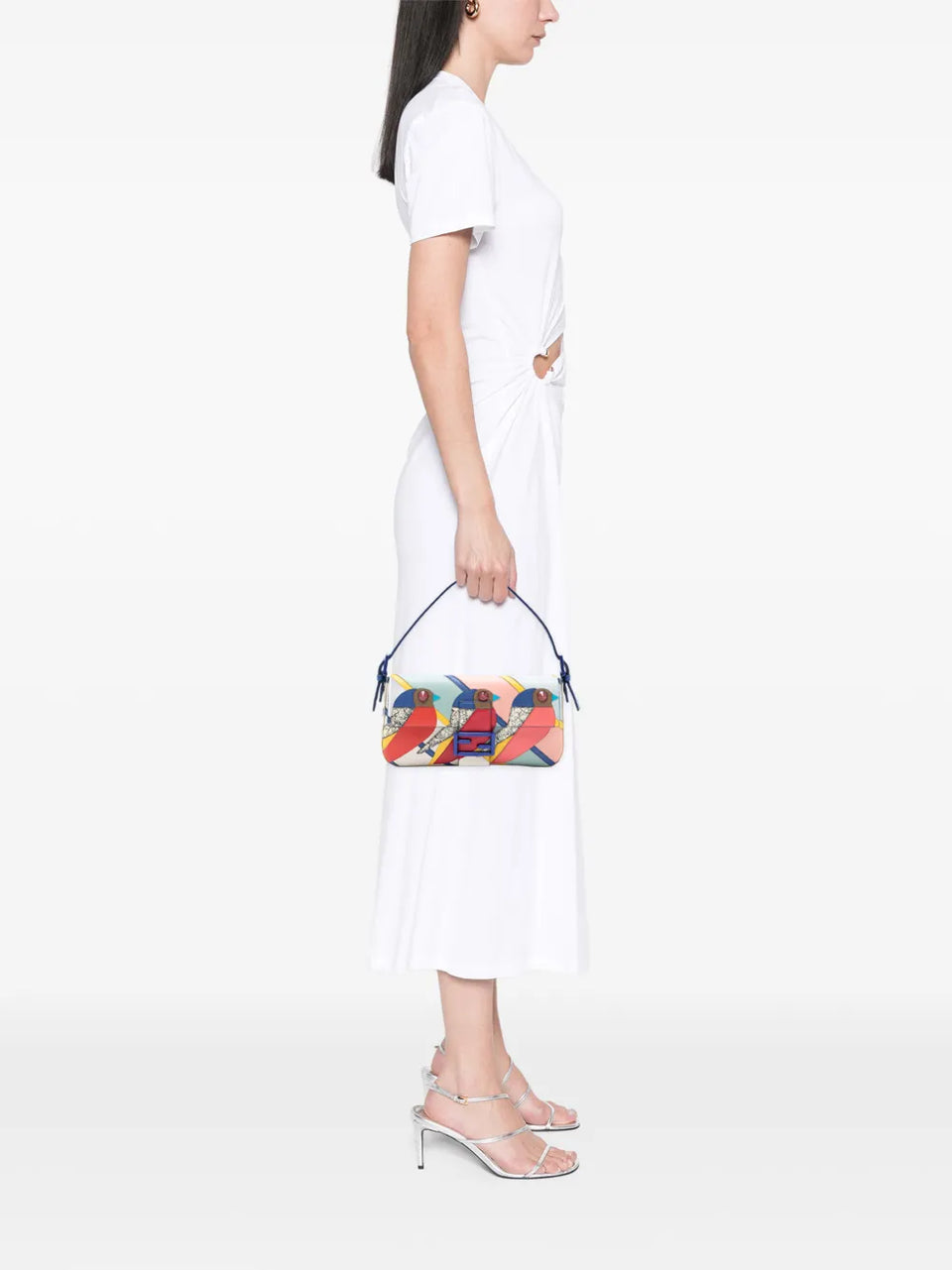 2010-2025 Patchwork Leather QuTweet Bird Baguette shoulder bag